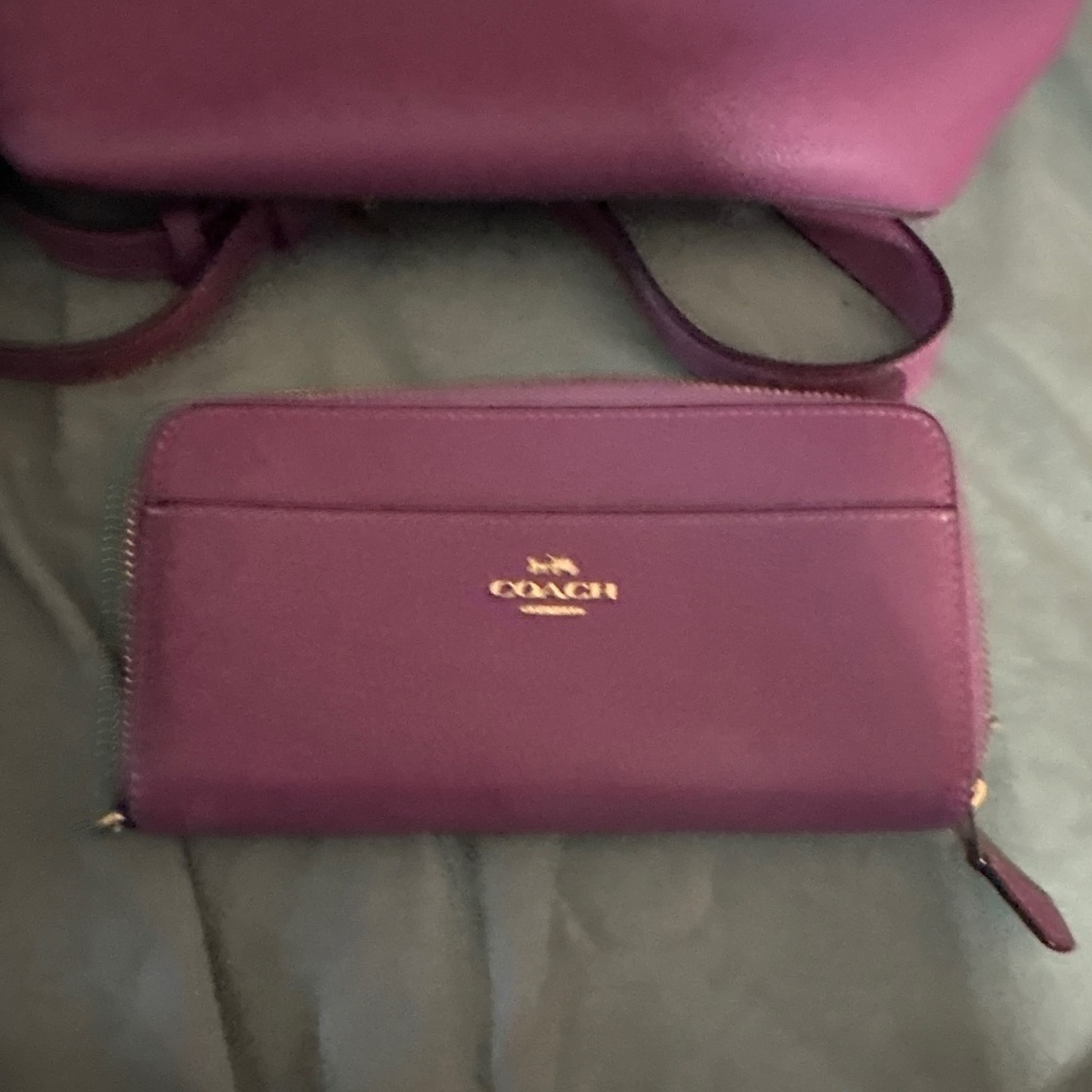 Coach zip around wallet